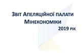 Звіт Апеляційної палати за 2019 рік
