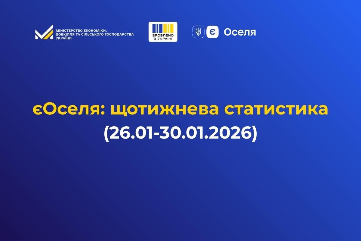 єОселя: щотижнева статистика